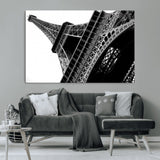 89033-MGV-CV-36X24-Eiffel Tower Wall Art – Dramatic Black and White Architectural Canvas Print, Modern Paris Decor for Office, Living Room or