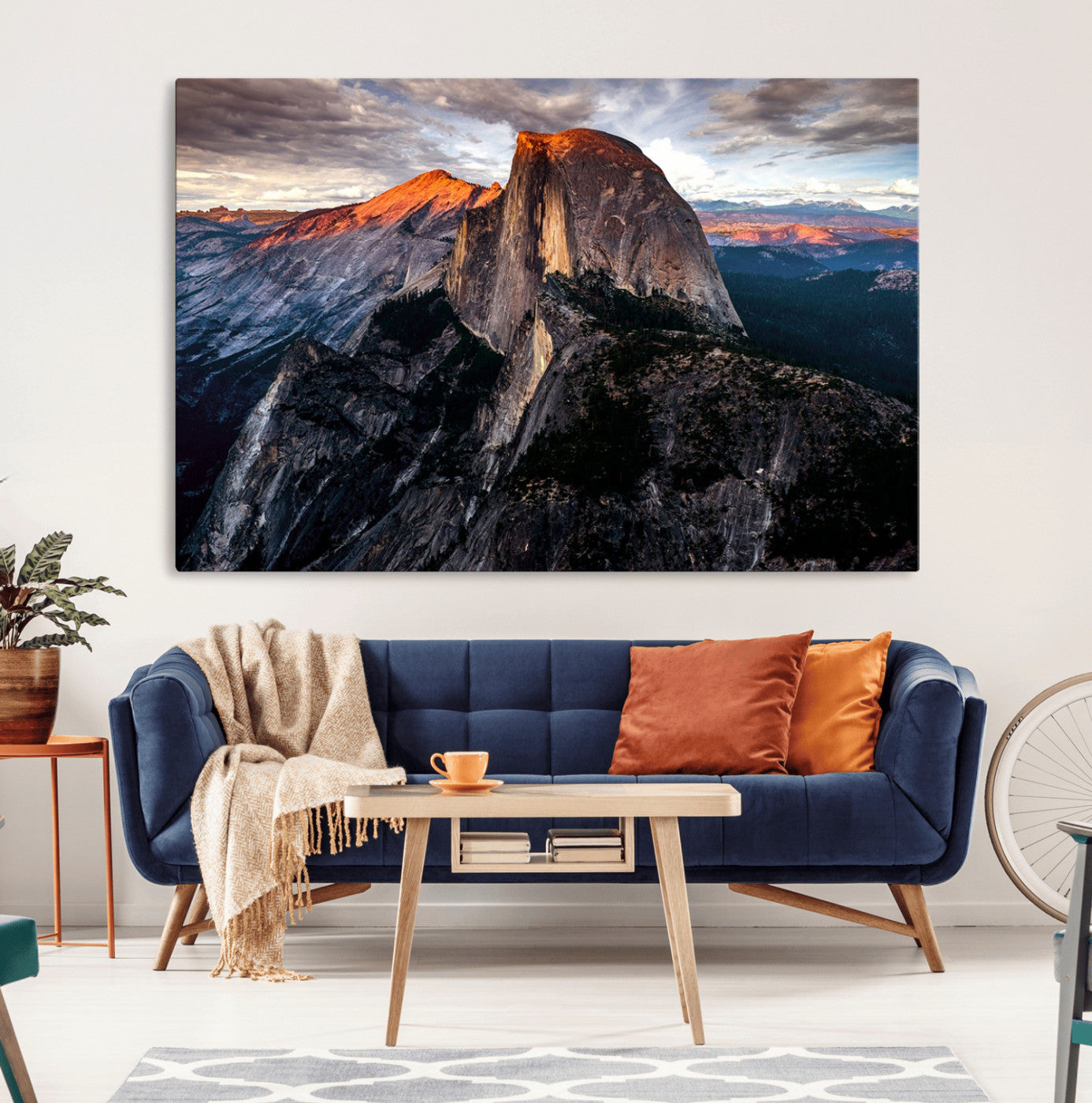 31332-MGV-CV-36X24-Mountain Landscape Wall Art – Majestic Sunset Rock Formation Canvas Print, Nature Scenic Decor for Living Room, Office, Cabin or