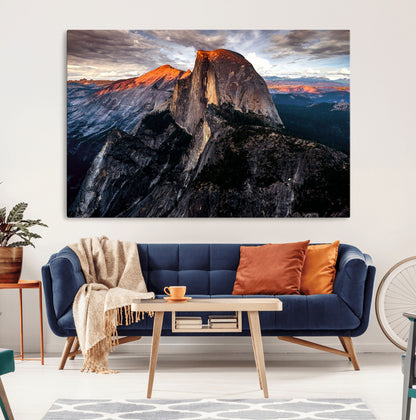 31332-MGV-CV-36X24-Mountain Landscape Wall Art – Majestic Sunset Rock Formation Canvas Print, Nature Scenic Decor for Living Room, Office, Cabin or