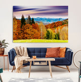 58007-MGV-CV-36X24-Autumn Mountain Landscape Wall Art – Stunning Fall Forest Canvas Print, Cozy Nature Decor for Home or Office
