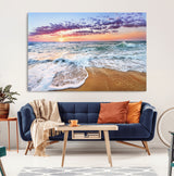 44120-MGV-CV-36X24-Ocean Sunset Wall Art – Beach Landscape Canvas Print, Serene Coastal Decor for Living Room, Office or Bedroom