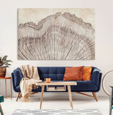 67528-MGV-CV-36X24-Wood Ring Wall Art Canvas Print, Framed Tree Ring Art Picture Print, Rustic Tree Ring Perfect Neutral Boho Decor Artwork