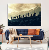 41574-MGV-CV-36X24-Fellowship Journey Wall Art – Epic Fantasy Adventure Canvas Print, Mountain Landscape Decor for Living Room, Office or Man Cave