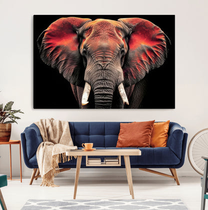 54719-MGV-CV-36X24-Elephant Wall Art – Majestic African Elephant Canvas Print, Wildlife Safari Animal Decor for Living Room, Bedroom, Office or Man
