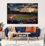 53432-MGV-CV-36X24-Fenway Park Stadium Wall Art Canvas Print, Framed Boston Baseball Stadium Art Picture Print, Massachusetts Fenway Park Perfect