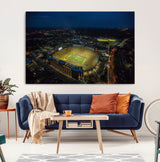 52519-MGV-CV-36X24-Michigan Football Stadium Wall Art Canvas Print, Framed Michigan Stadium Art Picture Print, Michigan Wolverines Field Perfect