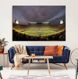 72404-MGV-CV-36X24-Michigan Wolverine Stadium Wall Art Canvas Print, Framed Michigan Stadium Art Picture Print, Football Stadium Perfect Sport Room