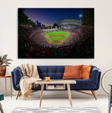 44322-MGV-CV-36X24-Minute Maid Park Wall Art Canvas Print, Framed Houston Astros Stadium Art Picture Print, Houston Astros Field Perfect Sports Room