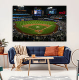 83979-MGV-CV-36X24-RingCentral Coliseum Wall Art Canvas Print, Framed Oakland A's Stadium Art Picture Print, RingCentral Coliseum Field Perfect Sport