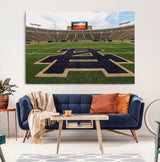 52835-MGV-CV-36X24-Notre Dame Stadium Wall Art Canvas Print, Framed Indiana Stadium Art Picture Print, Notre Dame Field Perfect Sport Room Decor