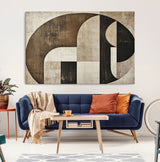 44796-MGV-CV-36X24-Wabi Sabi Wall Art Canvas Print, Framed Geometric Minimalist Art Picture Print, Modern Abstract Perfect Modern Abstract Decor