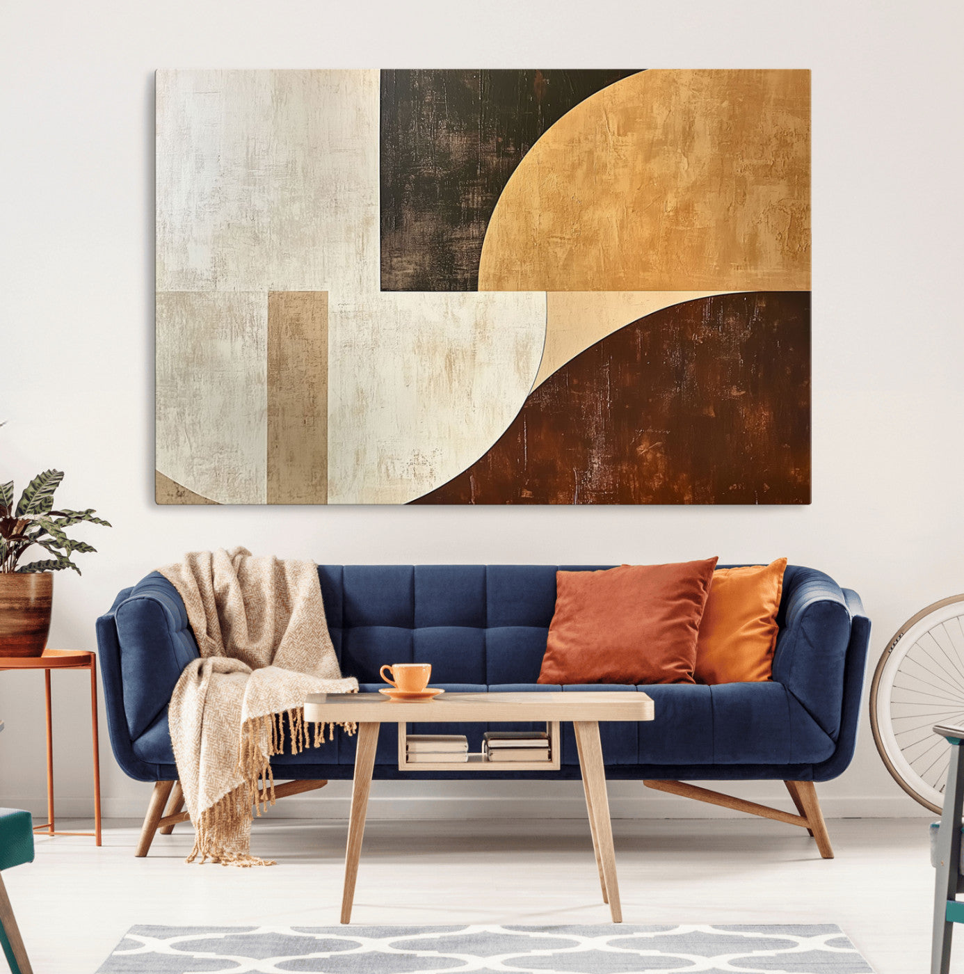 15030-MGV-CV-36X24-Wabi Sabi Wall Art Canvas Print, Framed Modern Abstract Art Picture Print, Minimalist Zen Perfect Minimalist Modern Decor Artwork