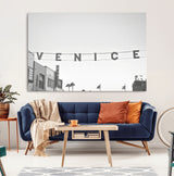 68254589-MGV-CV-36X24-Venice Sign Wall Art Canvas Print, Framed Venice Letters Art Picture Print, Los Angeles Perfect Minimalist Urban Decor Artwork