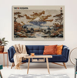 11778299-MGV-CV-36X24-Japanese Landscape Wall Art – Mount Fuji Canvas Print, Asian Inspired Nature Decor for Living Room, Bedroom, Office or Studio