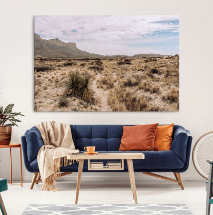 20681831-MGV-CV-36X24-Desert Landscape Wall Art – Southwestern Mountain Canvas Print, Rustic Western Nature Photography Decor for Living Room, Office,