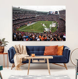 18347149-MGV-CV-36X24-Soldier Field Wall Art – Chicago Bears Football Stadium Canvas Print, Game Day Sports Decor for Man Cave, Bar, Office, or Living