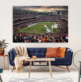 87578930-MGV-CV-36X24-Soldier Field Wall Art – Chicago Bears Football Stadium Sunset Canvas Print, Game Day Sports Decor for Man Cave, Bar, Office, or