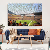 81960112-MGV-CV-36X24-Futuristic Football Stadium Wall Art – Modern Dome Arena Canvas Print, Chicago Bears Concept Design Sports Decor for Man Cave or