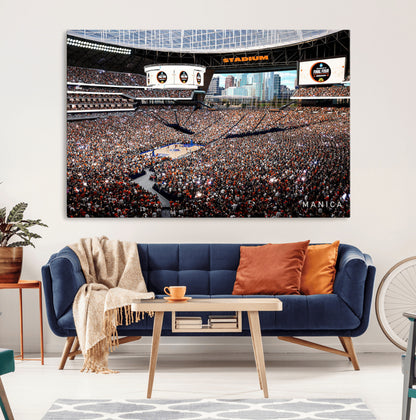 38616413-MGV-CV-36X24-Chicago Dome Stadium Wall Art – Futuristic Basketball Final Four Arena Canvas Print, Modern Sports Fan Decor for Man Cave or
