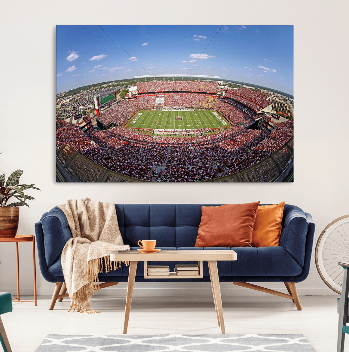 29492070-MGV-CV-36X24-William Brice Stadium Canvas Wall Art – Football Game, Stadium Crowd, Fans, Energy, Team Spirit, Daytime Outdoor Event Print for
