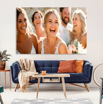 CSTM912-MGV-CV-36X24-Framed Wedding Canvas Print - Custom Wall Art Keepsake for Couples, Elegant Home Decoration Gift, Create Your Own Photo Canvas