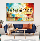 YKE34632598CR-MGV-CV-36X24-Abstract Last Supper with Apostles Wall Art Canvas Print
