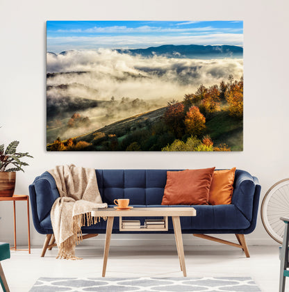 21551192-MGV-CV-36X24-Landscape Wall Art – Autumn Mountain View Canvas Print, Scenic Nature Photography Decor for Bedroom, Living Room, Office, Cabin or