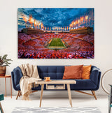 94266219-MGV-CV-36X24-Neyland Stadium Wall Art – Tennessee Volunteers Checkerboard Game Day Canvas Print, College Football Fireworks Decor for Man Cave