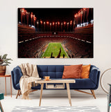 73358115-MGV-CV-36X24-Tennessee Volunteers Wall Art – Neyland Stadium Fireworks Night Game Canvas Print, Vols Football Checkerboard Endzone Sports Decor