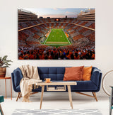 37160229-MGV-CV-36X24-Neyland Stadium Wall Art – Panoramic Tennessee Volunteers Sunset Canvas Print, Checkerboard Crowd Football Game Day Decor for
