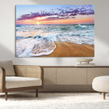 53006-MGV-CV-36X24-Ocean Beach Sunset Wall Art – Vibrant Seascape Canvas Print, Coastal Home Decor for Living Room, Bedroom, Office or Beach House