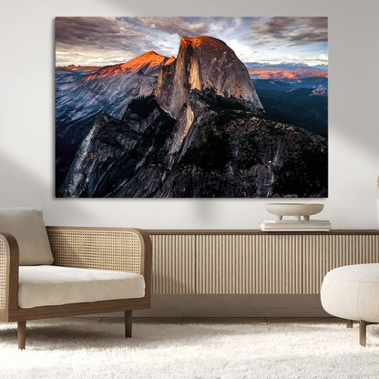31332-MGV-CV-36X24-Mountain Landscape Wall Art – Majestic Sunset Rock Formation Canvas Print, Nature Scenic Decor for Living Room, Office, Cabin or