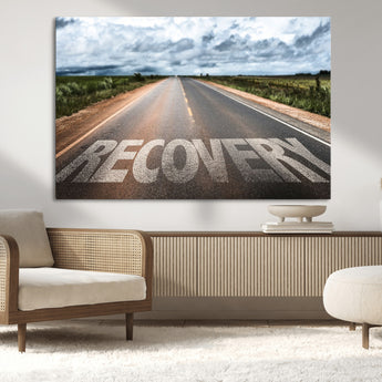 50743-MGV-CV-36X24-Healing Road Wall Art – Motivational Highway Canvas Print, Inspirational Journey Decor for Office, Gym or Living Room