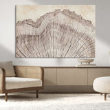 67528-MGV-CV-36X24-Wood Ring Wall Art Canvas Print, Framed Tree Ring Art Picture Print, Rustic Tree Ring Perfect Neutral Boho Decor Artwork