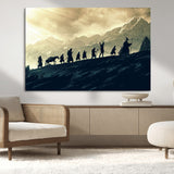 41574-MGV-CV-36X24-Fellowship Journey Wall Art – Epic Fantasy Adventure Canvas Print, Mountain Landscape Decor for Living Room, Office or Man Cave