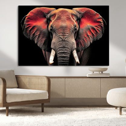54719-MGV-CV-36X24-Elephant Wall Art – Majestic African Elephant Canvas Print, Wildlife Safari Animal Decor for Living Room, Bedroom, Office or Man