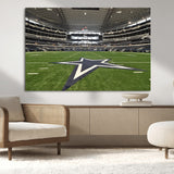 14834-MGV-CV-36X24-Dallas Att Stadium Wall Art Canvas Print, Framed Texas NFL Stadium Art Picture Print, American Football Stadium Perfect Sports