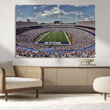 76491-MGV-CV-36X24-Buffalo Bills Stadium Wall Art Canvas Print, Framed Bills Stadium Art Picture Print, Highmark Stadium Perfect Sport Room Decor
