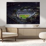 16515-MGV-CV-36X24-Dodgers Stadium Wall Art Canvas Print, Framed Baseball Stadium Art Picture Print, Dodgers Field Perfect Sport Room Decor Artwork