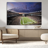52712-MGV-CV-36X24-Gillette Stadium Field Wall Art Canvas Print, Framed Massachusetts Stadium Art Picture Print, Gillette Stadium Perfect Sport Room