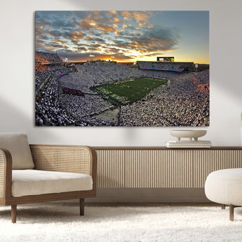 38807-MGV-CV-36X24-Beaver Stadium Wall Art Canvas Print, Framed Beaver Stadium Field Art Picture Print, Football Stadium Perfect Sport Room Decor
