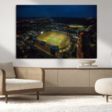 52519-MGV-CV-36X24-Michigan Football Stadium Wall Art Canvas Print, Framed Michigan Stadium Art Picture Print, Michigan Wolverines Field Perfect