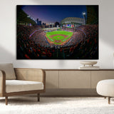 44322-MGV-CV-36X24-Minute Maid Park Wall Art Canvas Print, Framed Houston Astros Stadium Art Picture Print, Houston Astros Field Perfect Sports Room