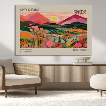 18304-MGV-CV-36X24-Sunset Mountain Landscape Wall Art – Panoramic Abstract Nature Canvas Print, Vibrant Wall Decor for Living Room, Bedroom, Office,