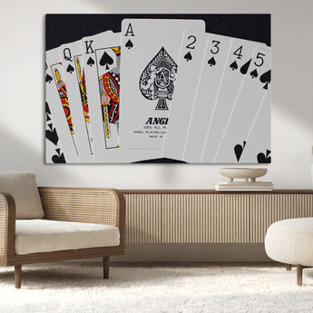 56787-MGV-CV-36X24-Playing Cards – Classic Poker Deck with Spades, Standard Size Durable Casino Quality Card Set for Magic Tricks, Blackjack, Bridge,