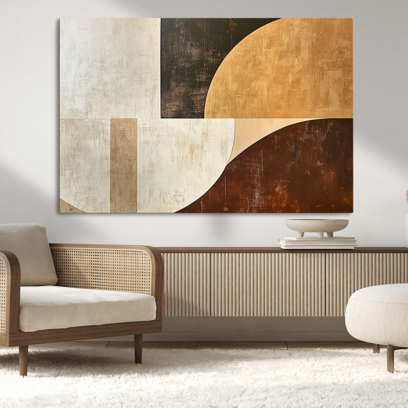 15030-MGV-CV-36X24-Wabi Sabi Wall Art Canvas Print, Framed Modern Abstract Art Picture Print, Minimalist Zen Perfect Minimalist Modern Decor Artwork