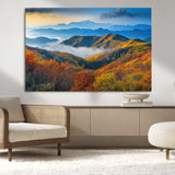 86772247-MGV-CV-36X24-Autumn Mountains Wall Art Canvas Print, Framed Fall Foliage Art Picture Print, Vibrant Hills Perfect Vibrant Nature Decor Artwork