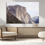 74506434-MGV-CV-36X24-El Capitan Wall Art Canvas Print, Framed Yosemite Cliff Art Picture Print, Sierra Nevada Perfect Sierra Minimalism Decor Artwork