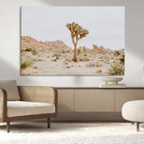 67109959-MGV-CV-36X24-Joshua Tree Wall Art Canvas Print, Framed Neutral Desert Art Picture Print, Earthy Landscape Perfect Neutral Boho Decor Artwork