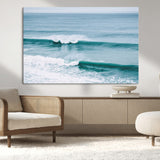 73692470-MGV-CV-36X24-Ocean Swell Wall Art Canvas Print, Framed Surf Waves Art Picture Print, Blue Water Perfect Coastal Dynamic Decor Artwork